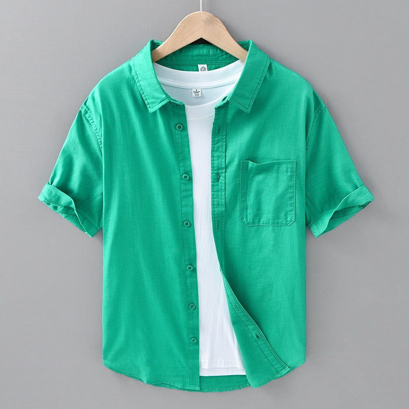Tropicana 100% Linen Short Sleeve - Iron Thread