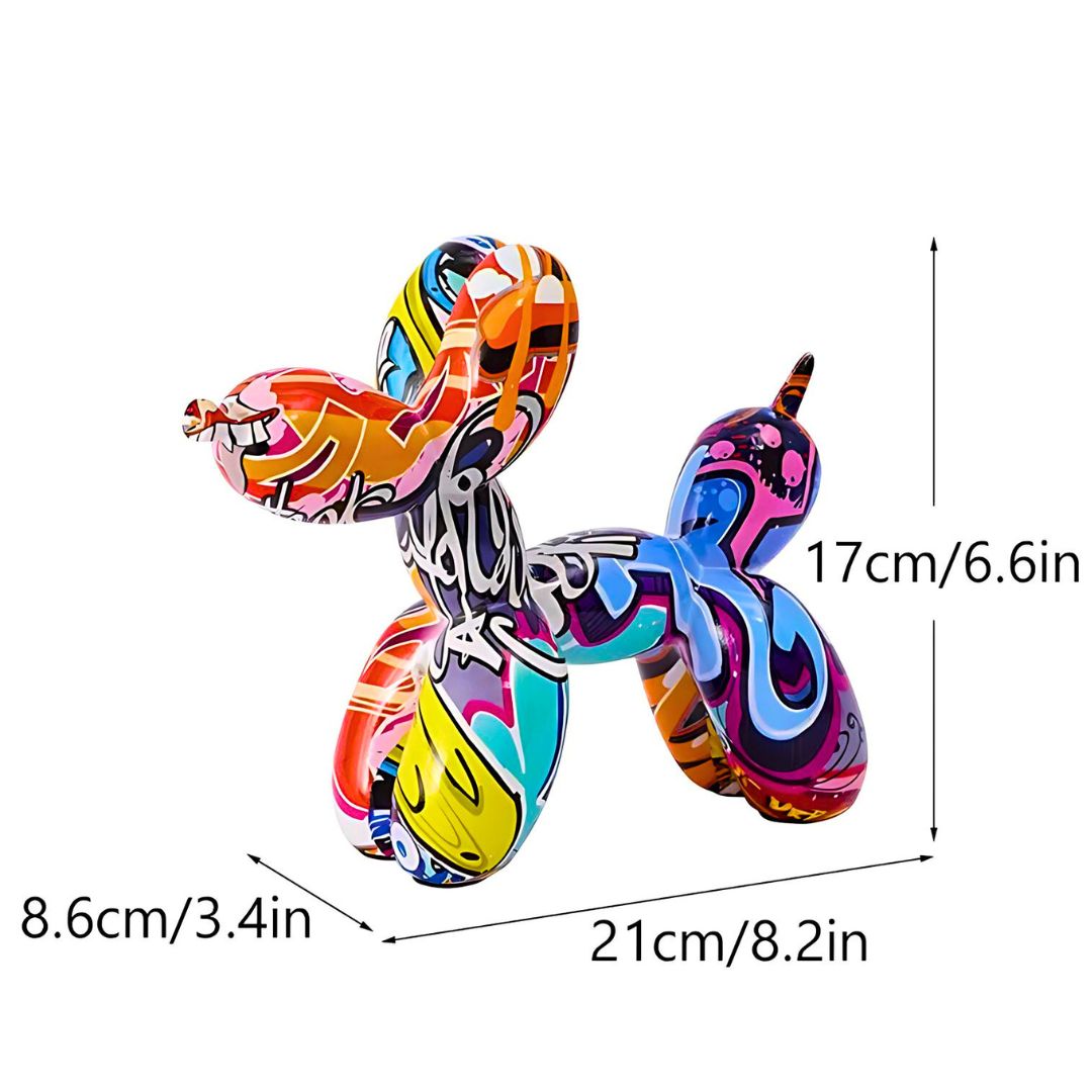 Balloon Dog Graffiti Sculpture - Iron Thread