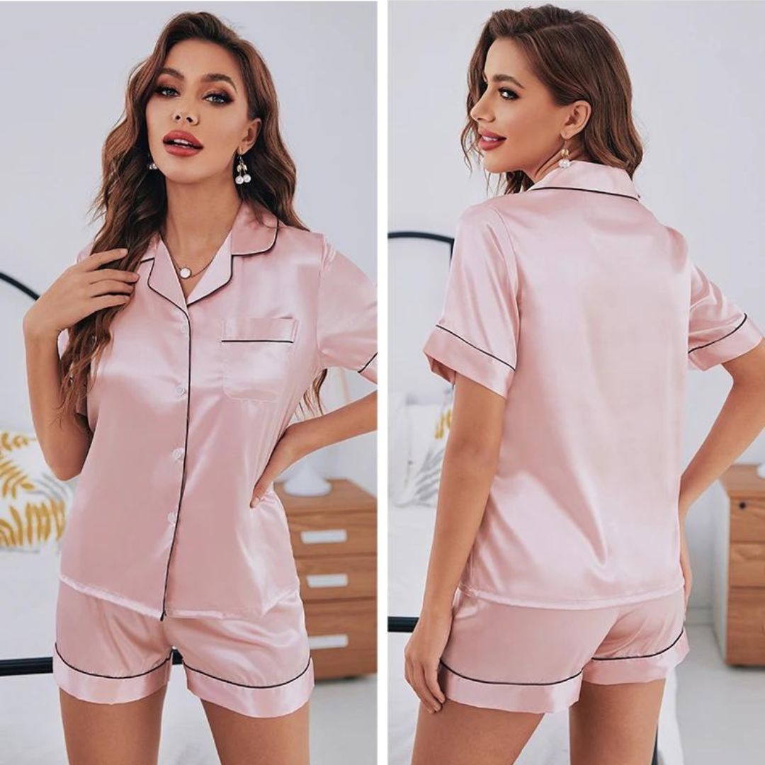Satin Pajama Set - Iron Thread
