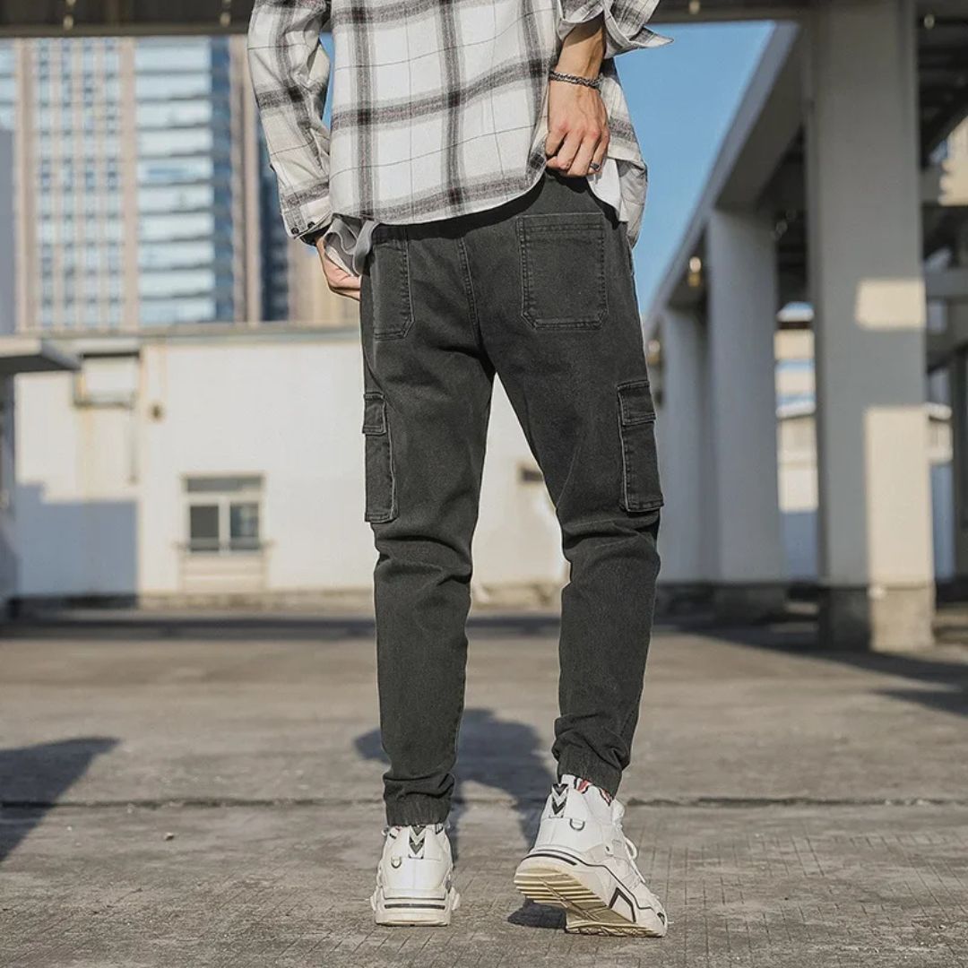 Utility Denim Joggers - Iron Thread