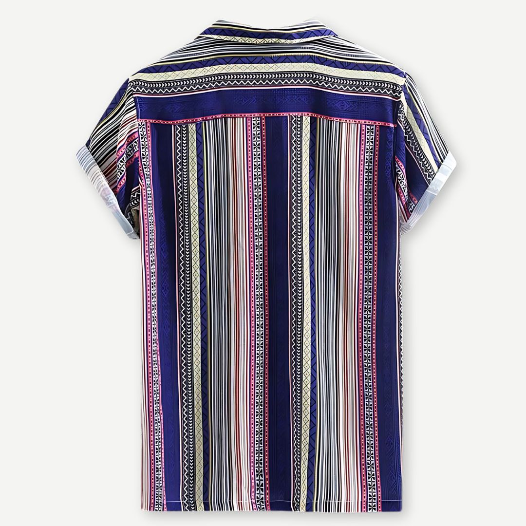 Relaxed Mosaic Indigo Shirt - Iron Thread