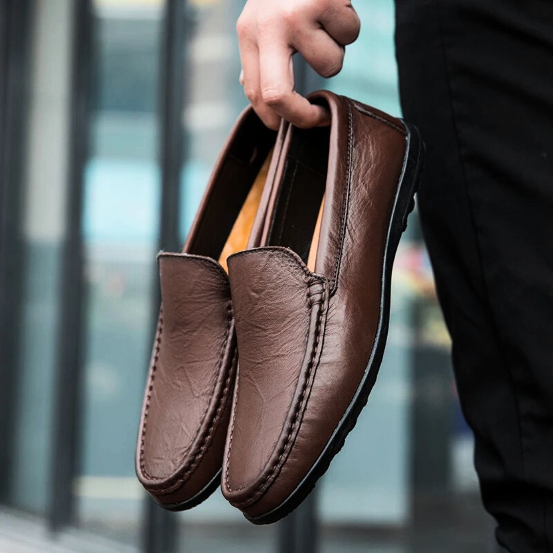 Genuine Leather Loafers - Iron Thread