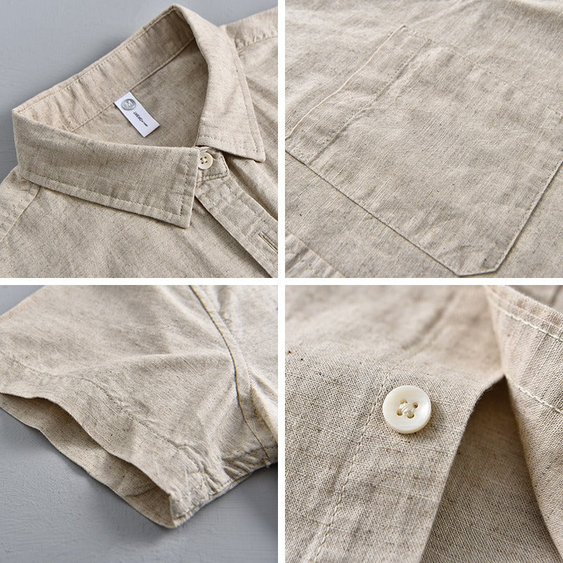 Tropicana 100% Linen Short Sleeve - Iron Thread