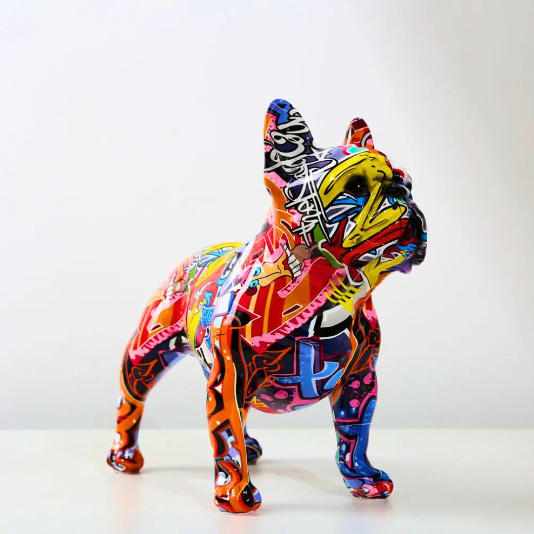 Urban Frenchie Sculpture - Iron Thread