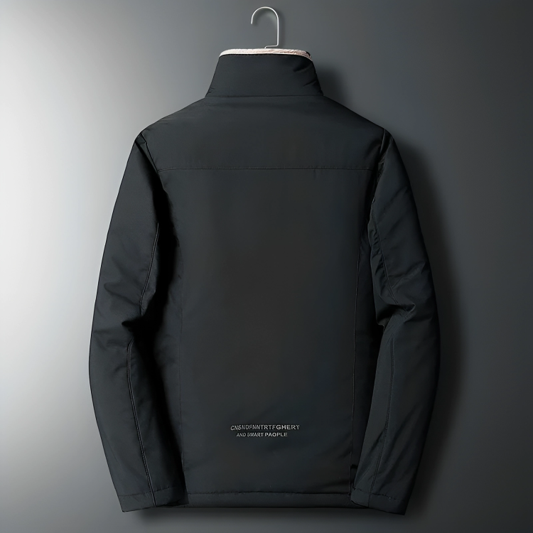 Men's Black Fluffy-Lined Jacket - Iron Thread