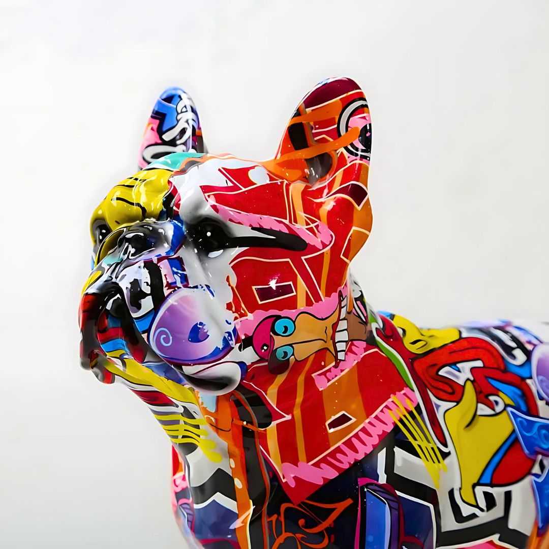 Urban Frenchie Sculpture - Iron Thread