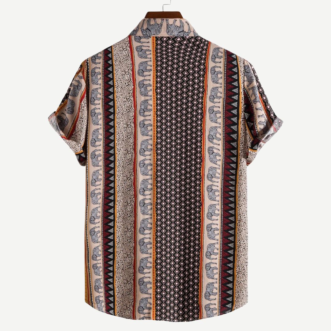 Elephant Geometric Shirt - Iron Thread