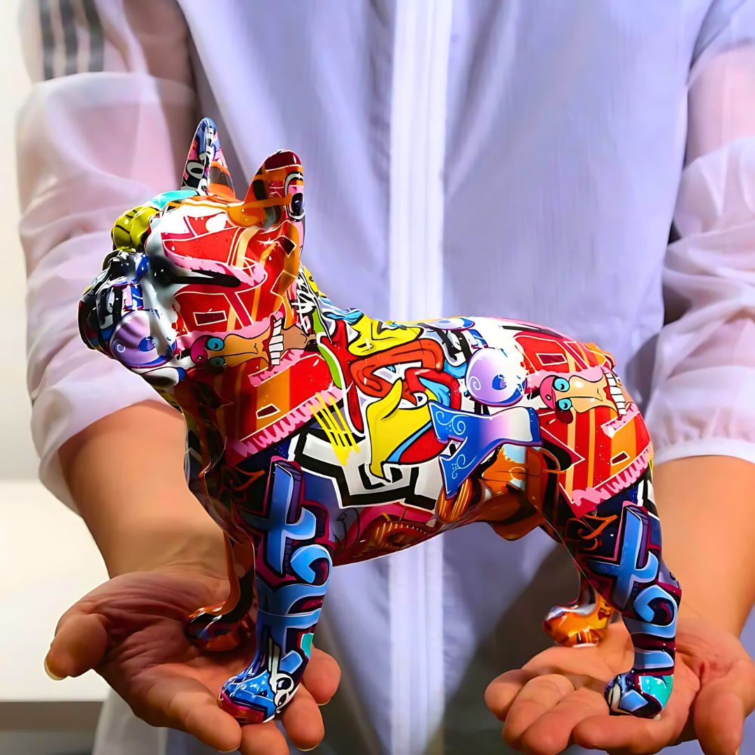 Urban Frenchie Sculpture - Iron Thread