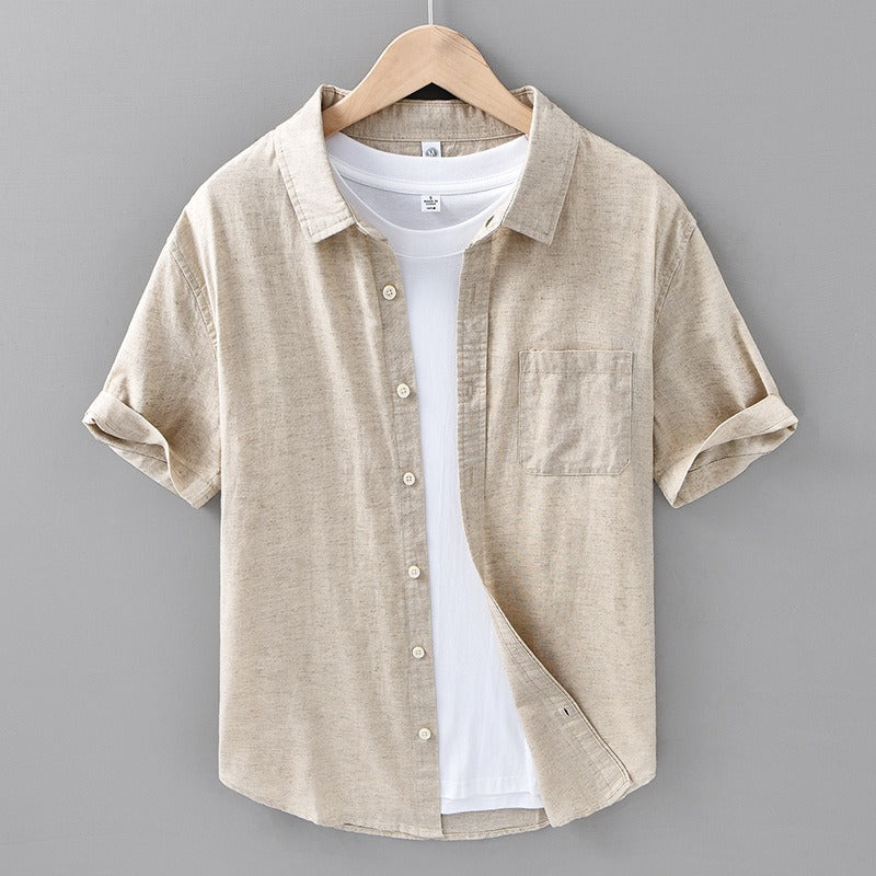 Tropicana 100% Linen Short Sleeve - Iron Thread