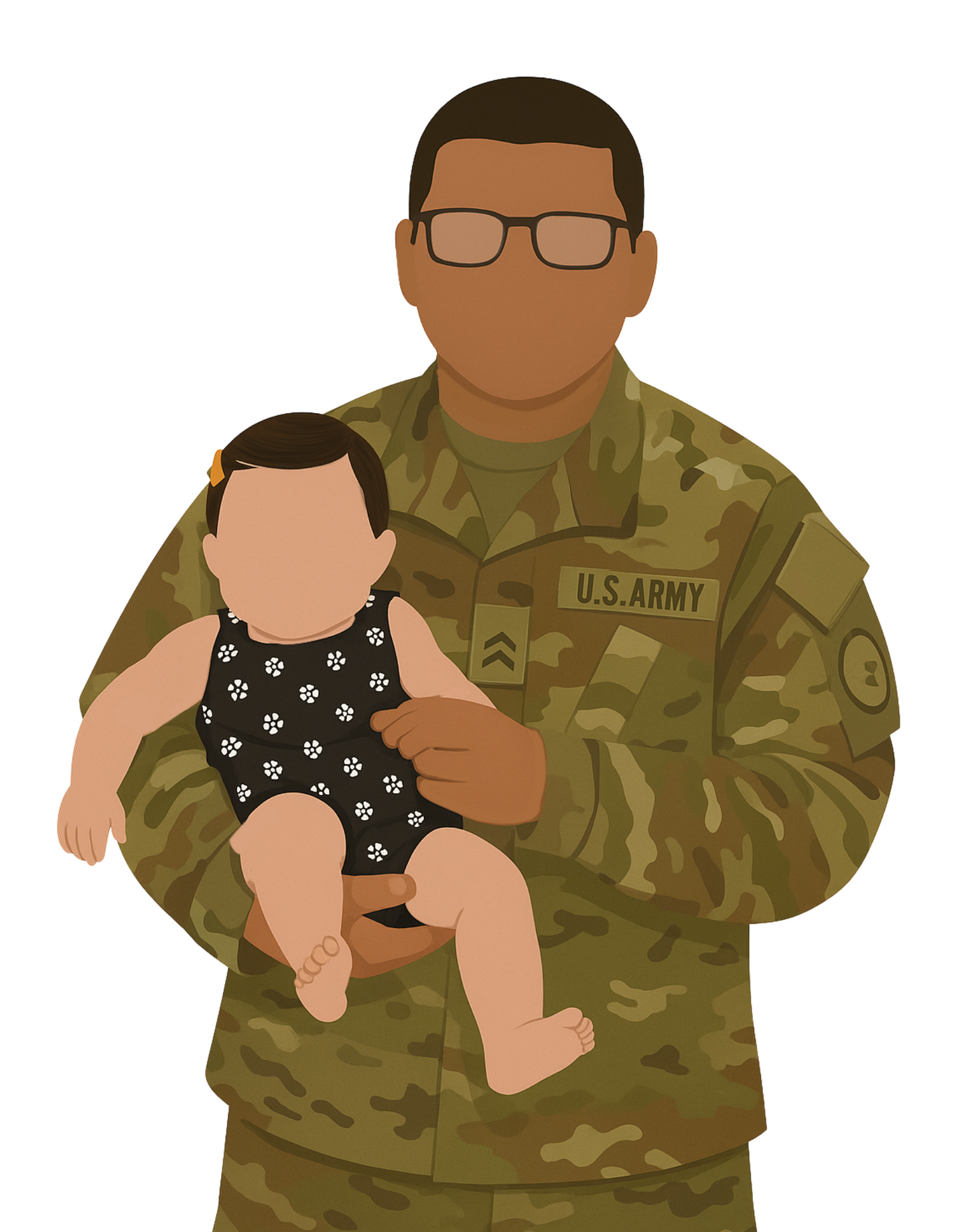 Custom Faceless Portrait - Iron Thread