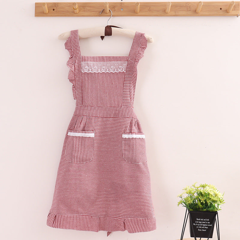 Checkered Farmhouse Apron - Iron Thread