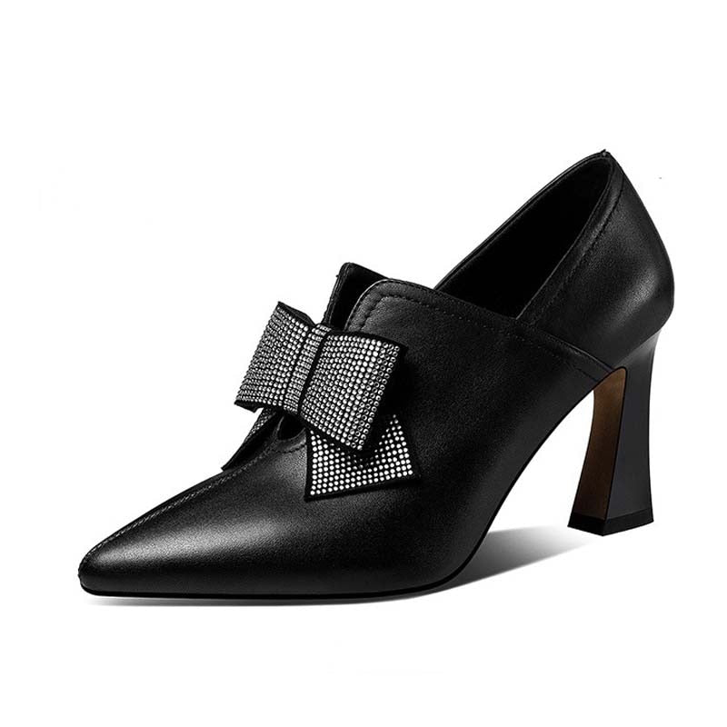 Elegant heels with bow - Iron Thread