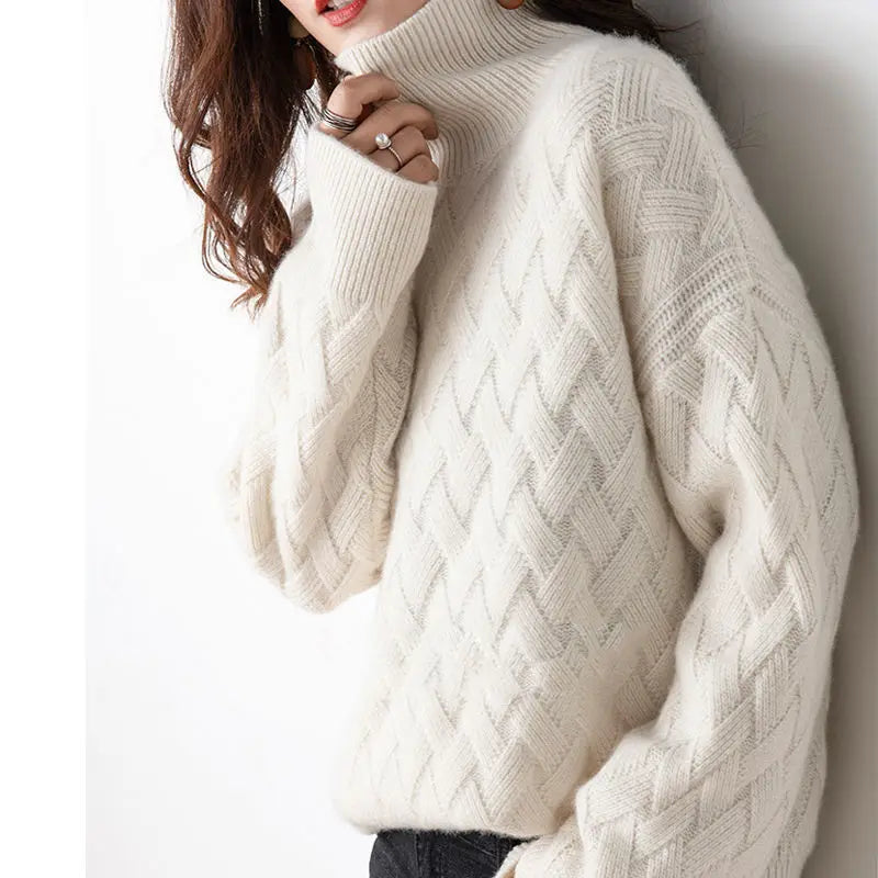 Valentina Cashmere Turtleneck - Iron Thread