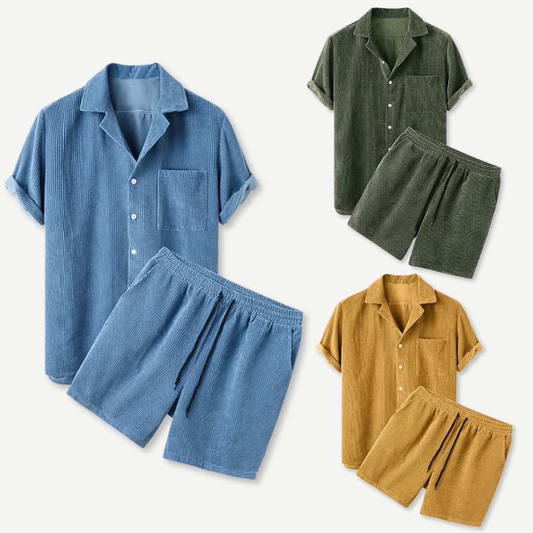 Corduroy Shirt & Shorts Set - Iron Thread
