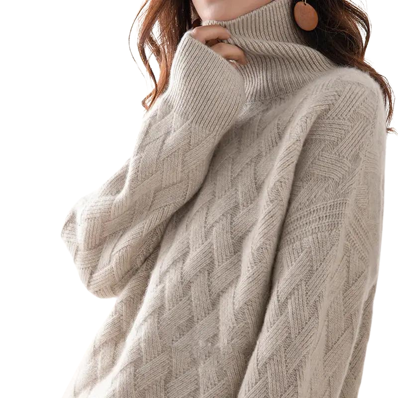 Valentina Cashmere Turtleneck - Iron Thread