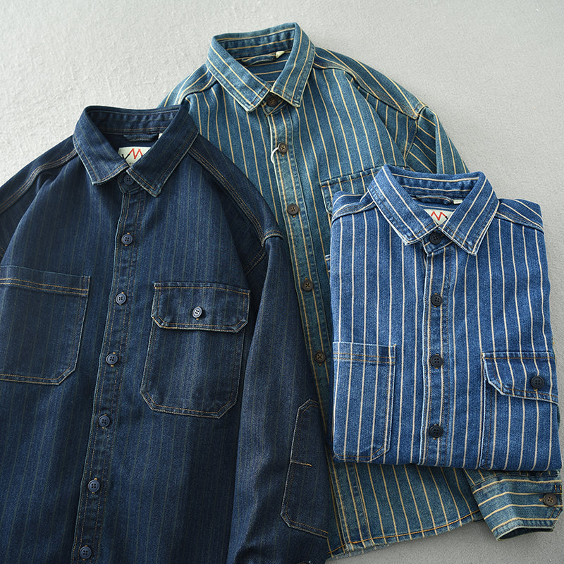 Retrovista™ - 1977 Vintage Button-Up Shirt - Iron Thread