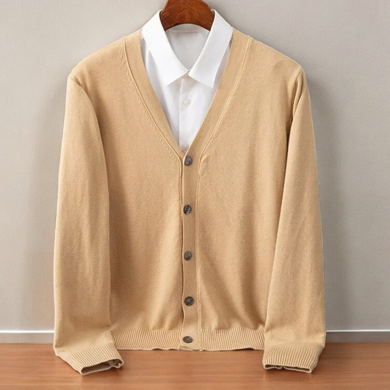Santorini Cashmere Cardigan - Iron Thread