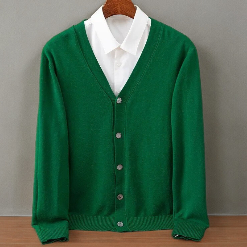 Santorini Cashmere Cardigan - Iron Thread