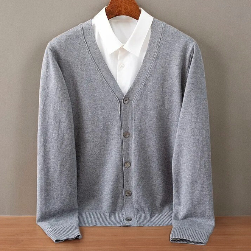 Santorini Cashmere Cardigan - Iron Thread