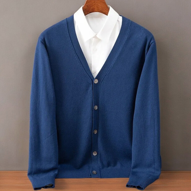 Santorini Cashmere Cardigan - Iron Thread