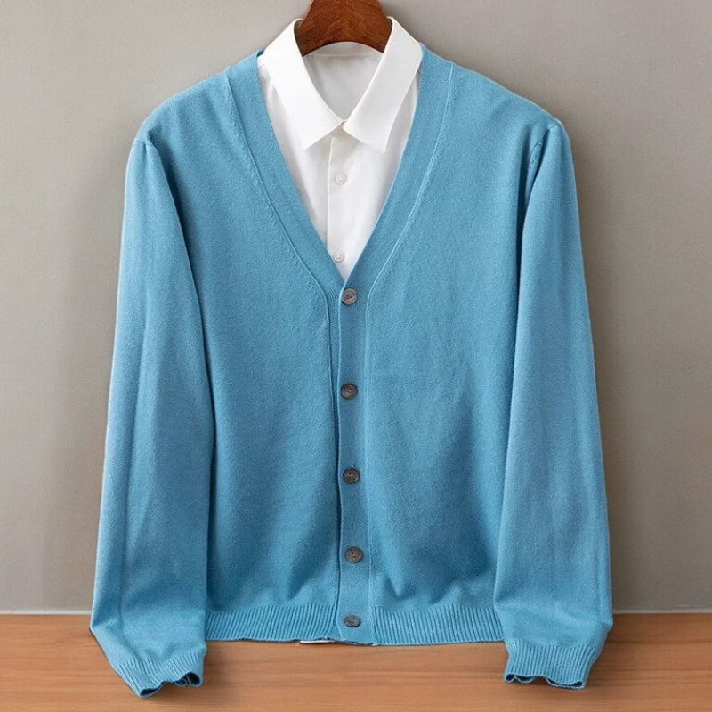 Santorini Cashmere Cardigan - Iron Thread