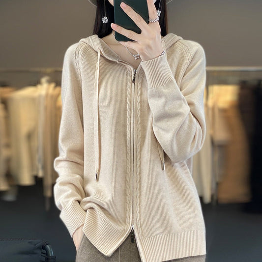 Florence Zipper Hoodie - Iron Thread