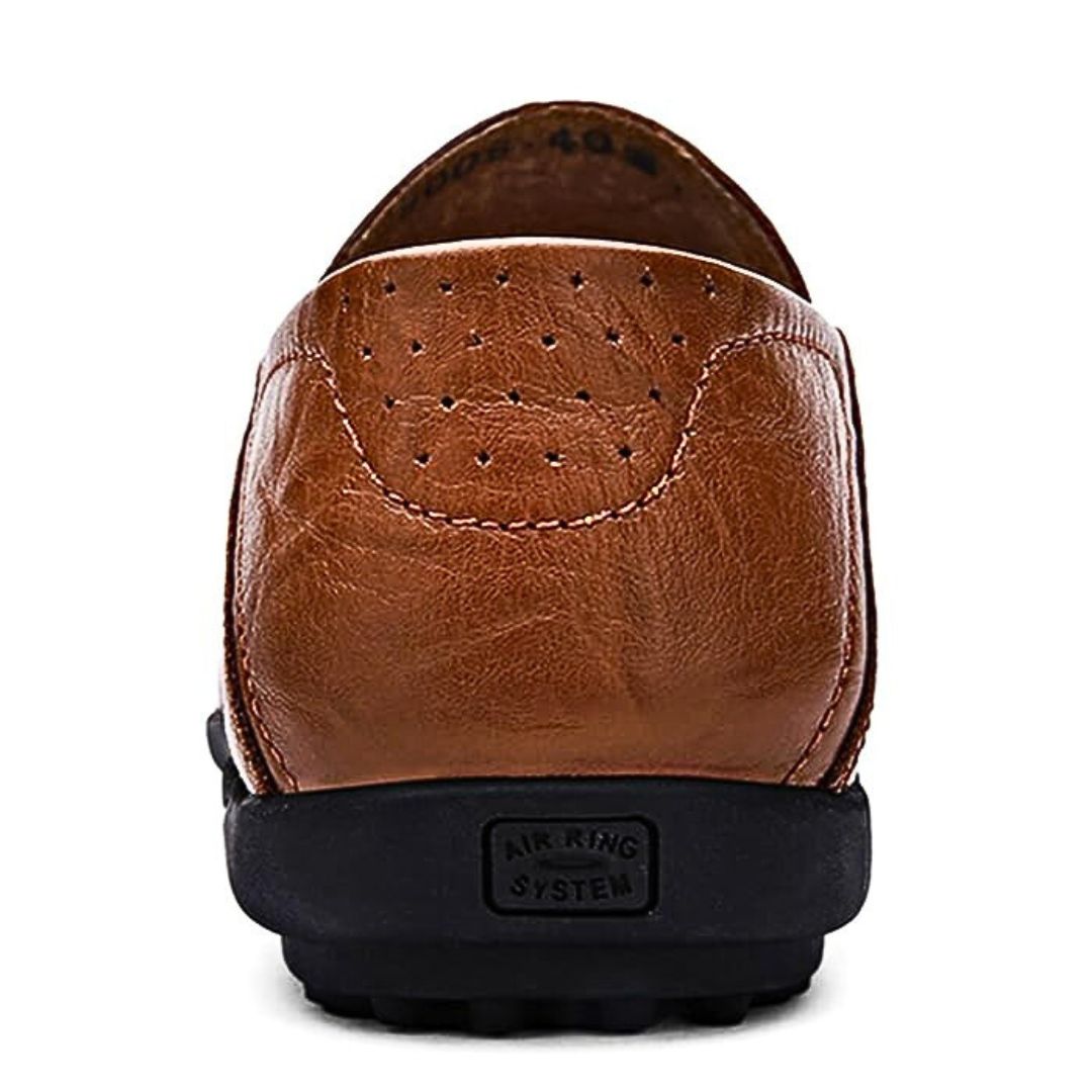 Genuine Leather "Air-Flow" Loafers - Iron Thread