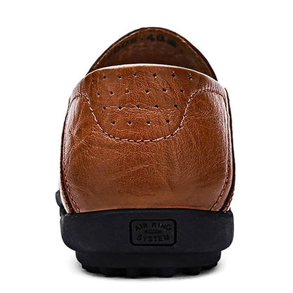 Genuine Leather "Air-Flow" Loafers - Iron Thread