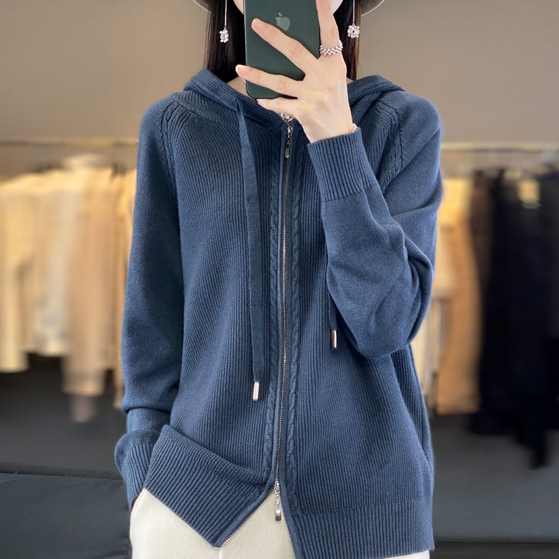Florence Zipper Hoodie - Iron Thread