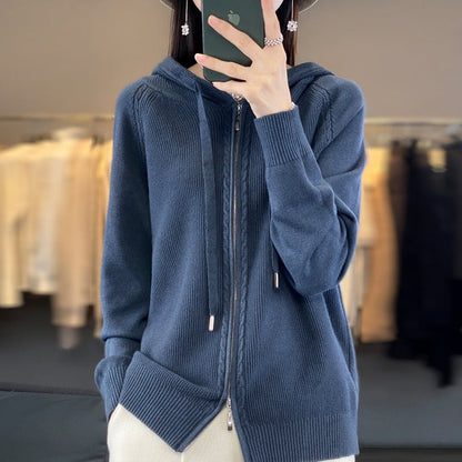 Florence Zipper Hoodie - Iron Thread