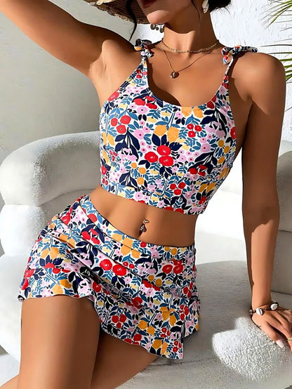 Wildflower Tankini Skort Set - Iron Thread
