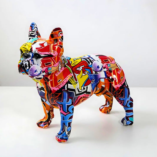 Urban Frenchie Sculpture - Iron Thread