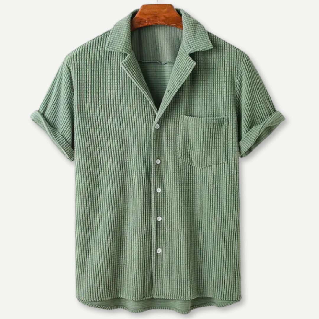 Relaxed Knitted Waffle Shirt - Iron Thread