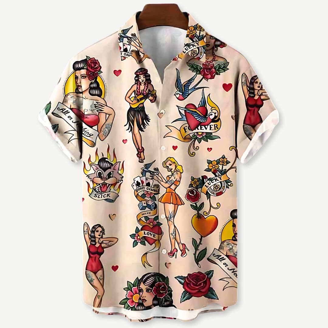 Relaxed "Vintage Ink" Shirt - Iron Thread