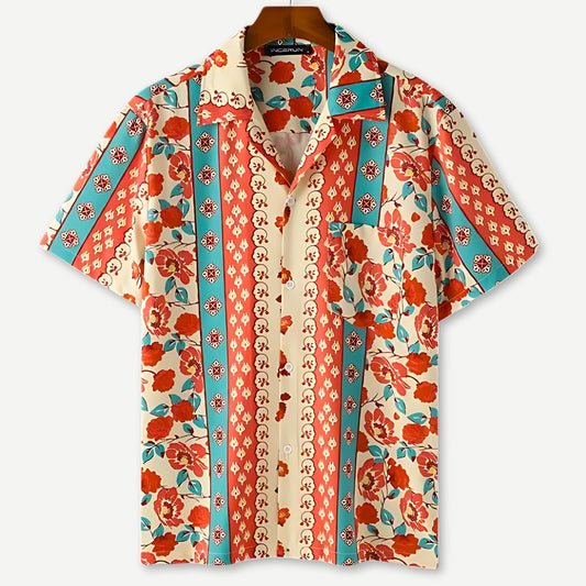 Rose Bloom Summer Collar Shirt - Iron Thread