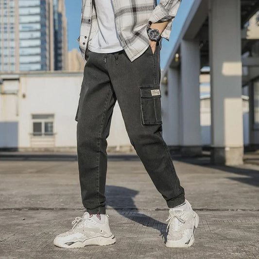 Utility Denim Joggers - Iron Thread
