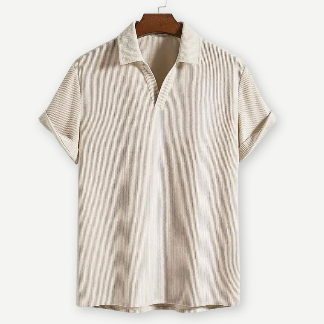 Ribbed Johnny Collar Polo - Iron Thread
