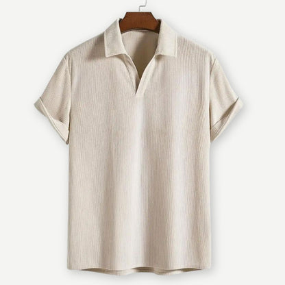 Ribbed Johnny Collar Polo - Iron Thread