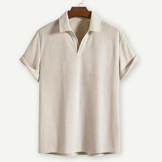 Ribbed Johnny Collar Polo - Iron Thread