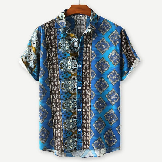 Relaxed Mosaic Majesty Shirt - Iron Thread