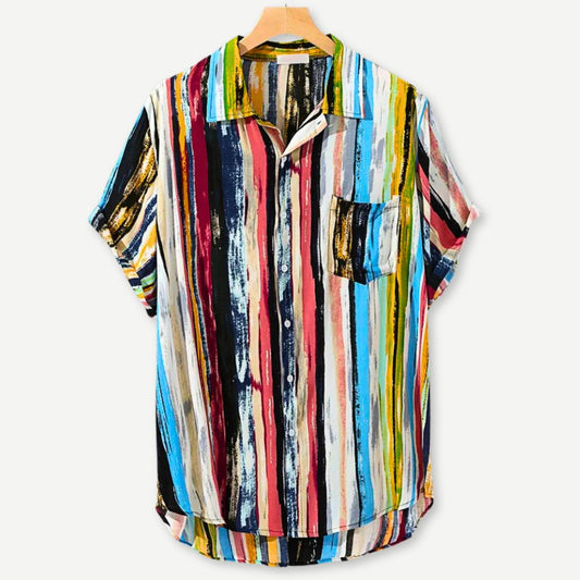 Relaxed Brushstroke Shirt - Iron Thread