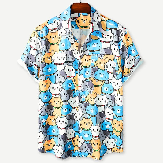 Relaxed "Meow Kingdom" Shirt - Iron Thread