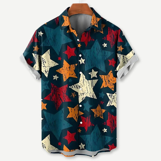 Relaxed "Starry Night" Shirt - Iron Thread