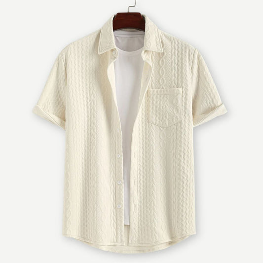 Lux Knitted Ivory Shirt - Iron Thread