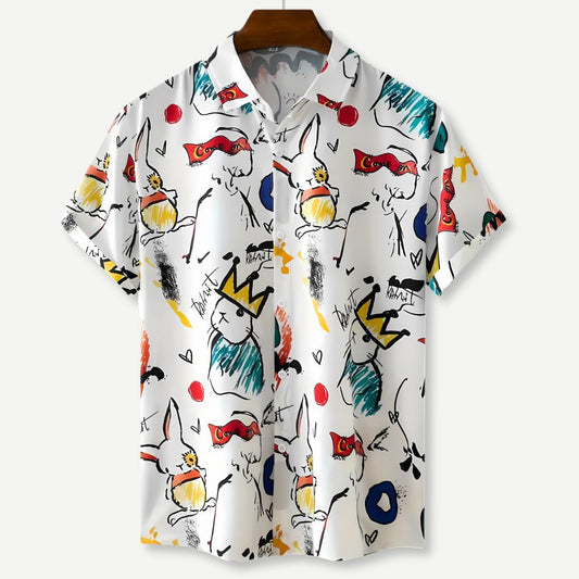 Relaxed "Rabbit King" Shirt - Iron Thread