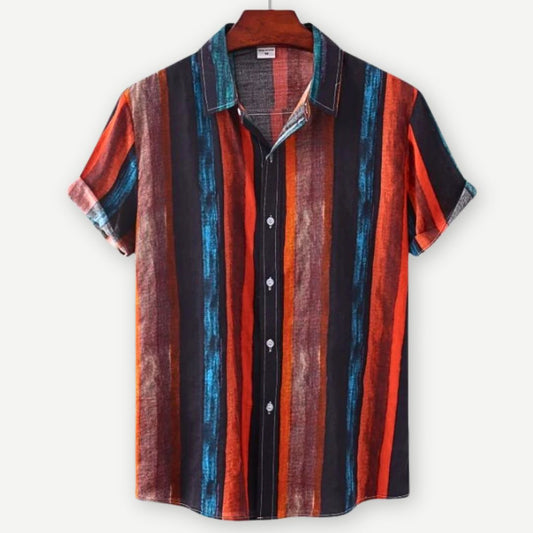 Relaxed Striped Linen Shirt - Iron Thread