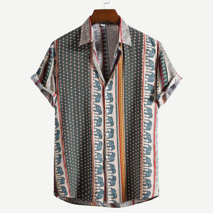 Elephant Geometric Shirt - Iron Thread