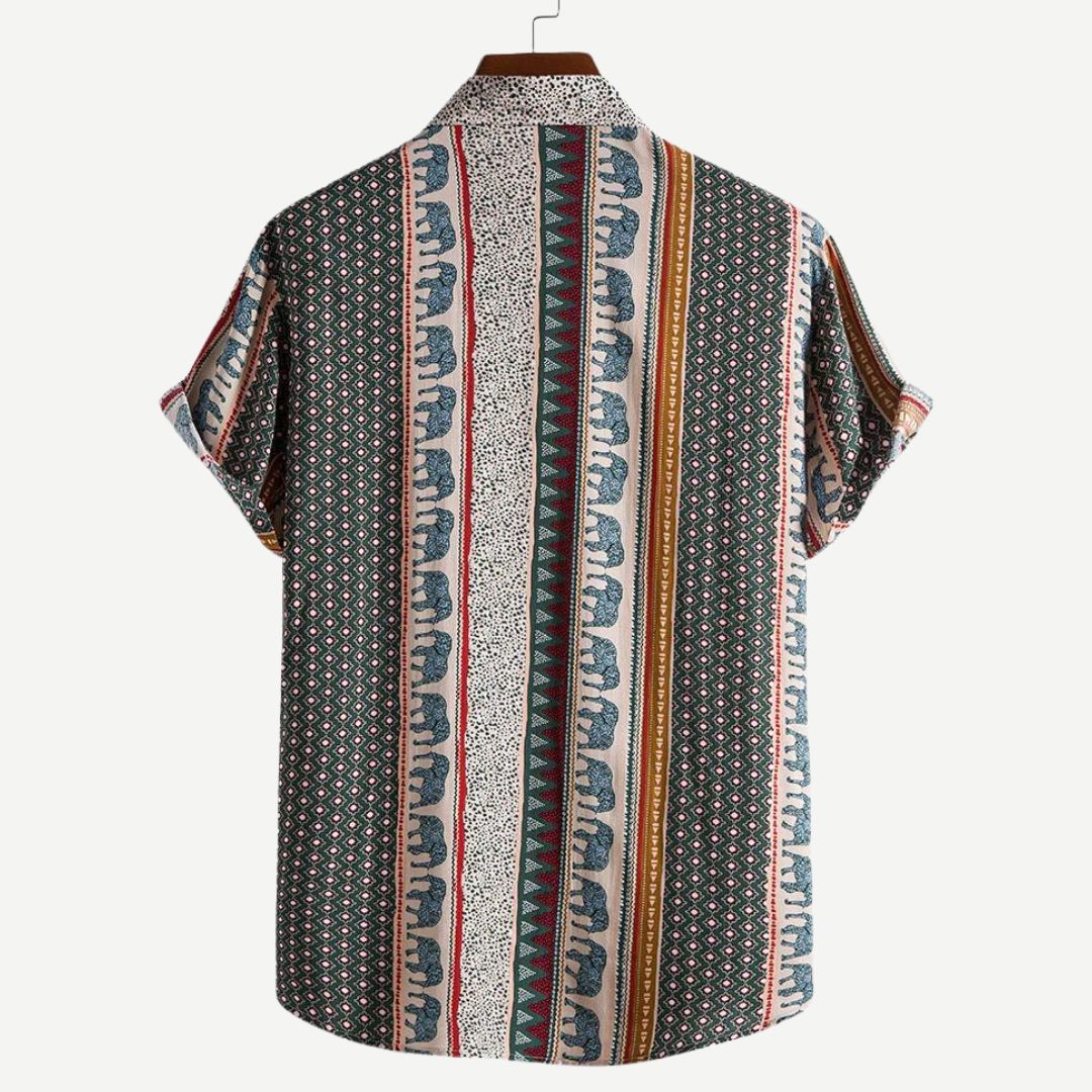 Elephant Geometric Shirt - Iron Thread