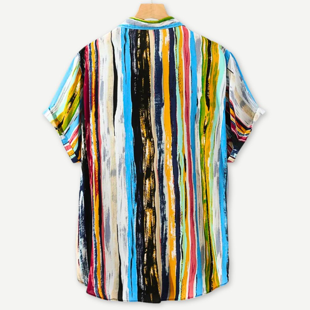 Relaxed Brushstroke Shirt - Iron Thread