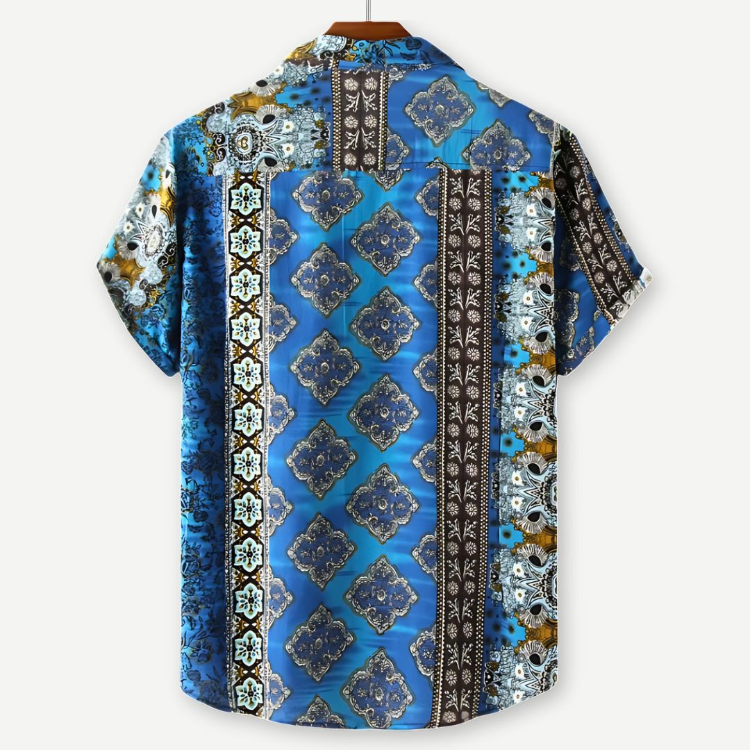 Relaxed Mosaic Majesty Shirt - Iron Thread
